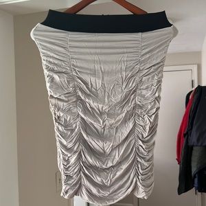 H&M Slate Color Ruched Pencil Skirt Size 8!